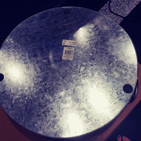Can't delete- Sold. Galvanized Metal Round Tray - Picture 4 of 7